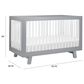 Babyletto Hudson 2 Piece Nursery Set in Grey and White, , large
