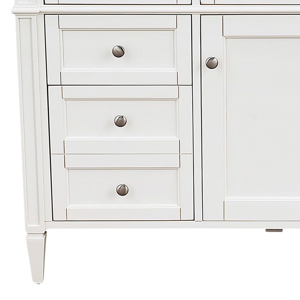 James Martin Brittany 48&quot; Single Bathroom Vanity in Bright White with 3 cm Eternal Serena Quartz Top and Rectangle Sink, , large