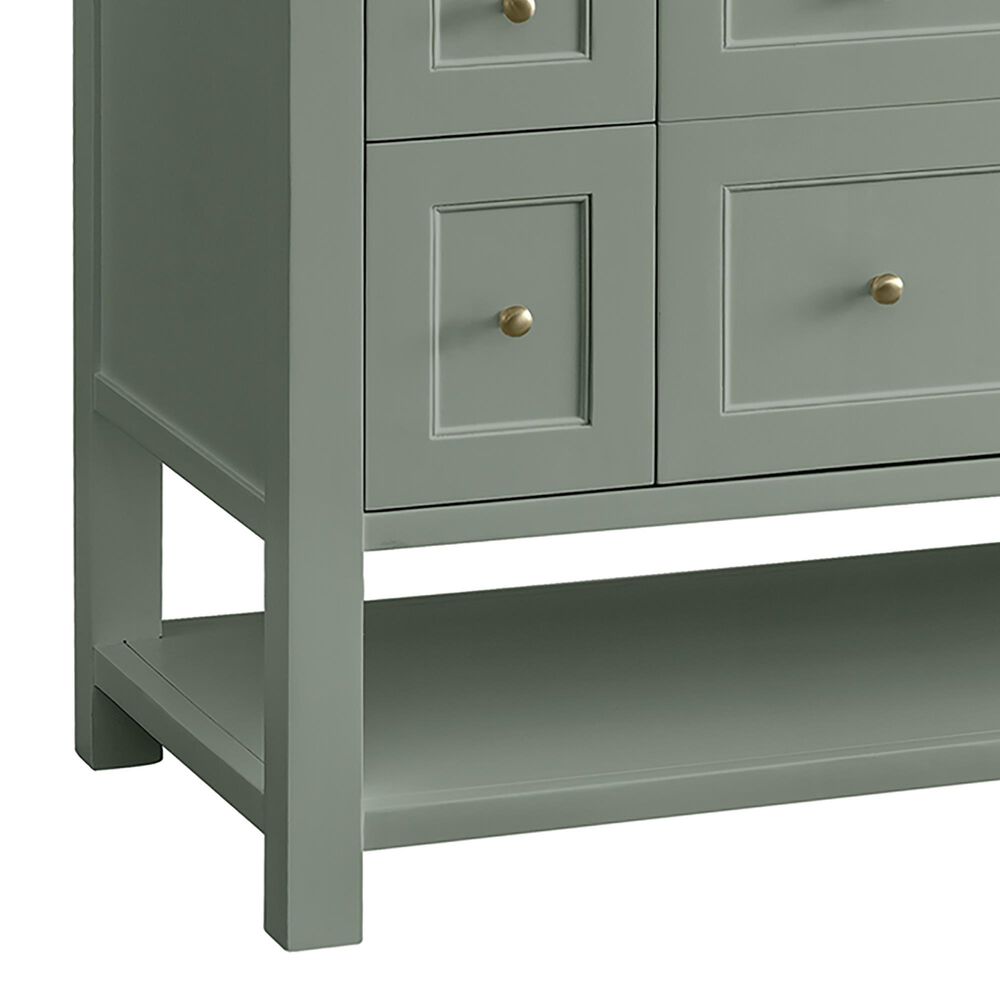 James Martin Breckenridge 72&quot; Double Bathroom Vanity in Smokey Celadon with 3 cm Arctic Fall Solid Surface Top and Rectangular Sinks, , large