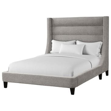 Simeon Collection Jacob Queen Upholstered Bed in Luxe Light Grey, , large