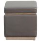 Linden Boulevard Square Storage Ottoman in Grey, , large