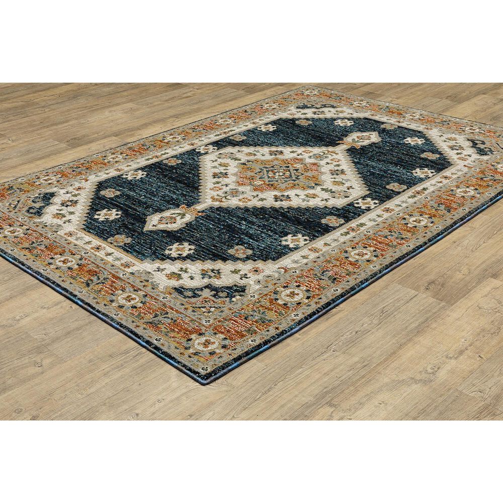 Oriental Weavers Andorra 8&#39;6&quot; x 11&#39;7&quot; Blue and Orange Area Rug, , large