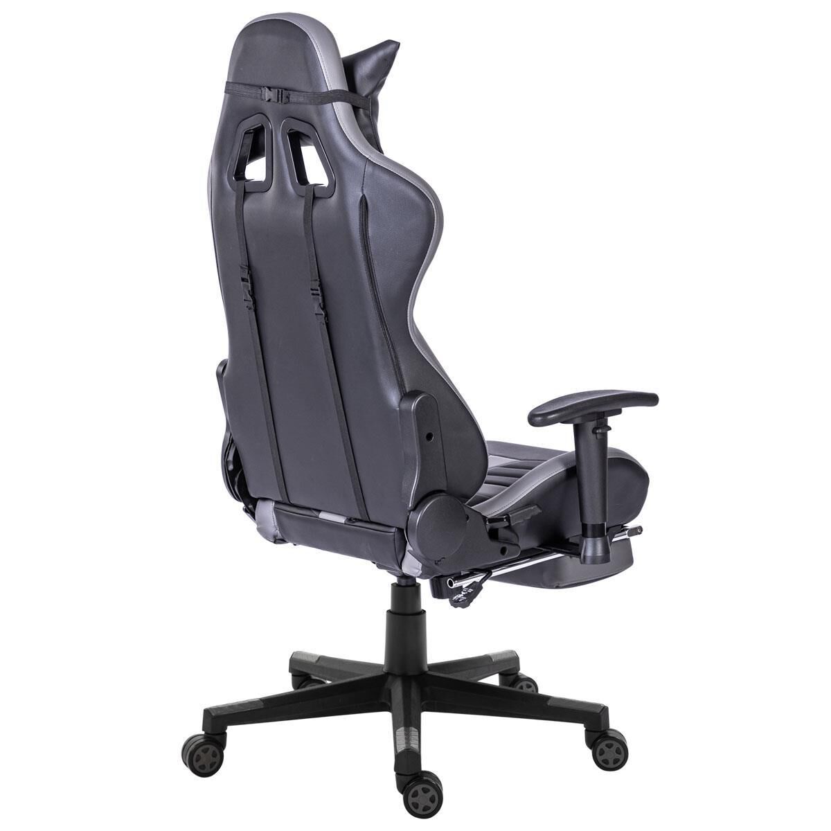 New Era Holding Group LTD High-Back Gaming Chair in Gray and Black 