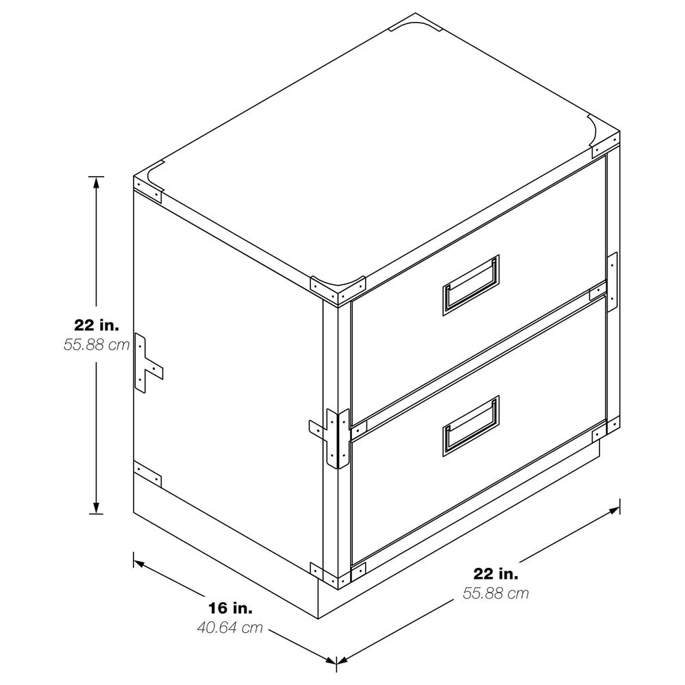 OSP Home Wellington 2-Drawer Cabinet in Grey, , large