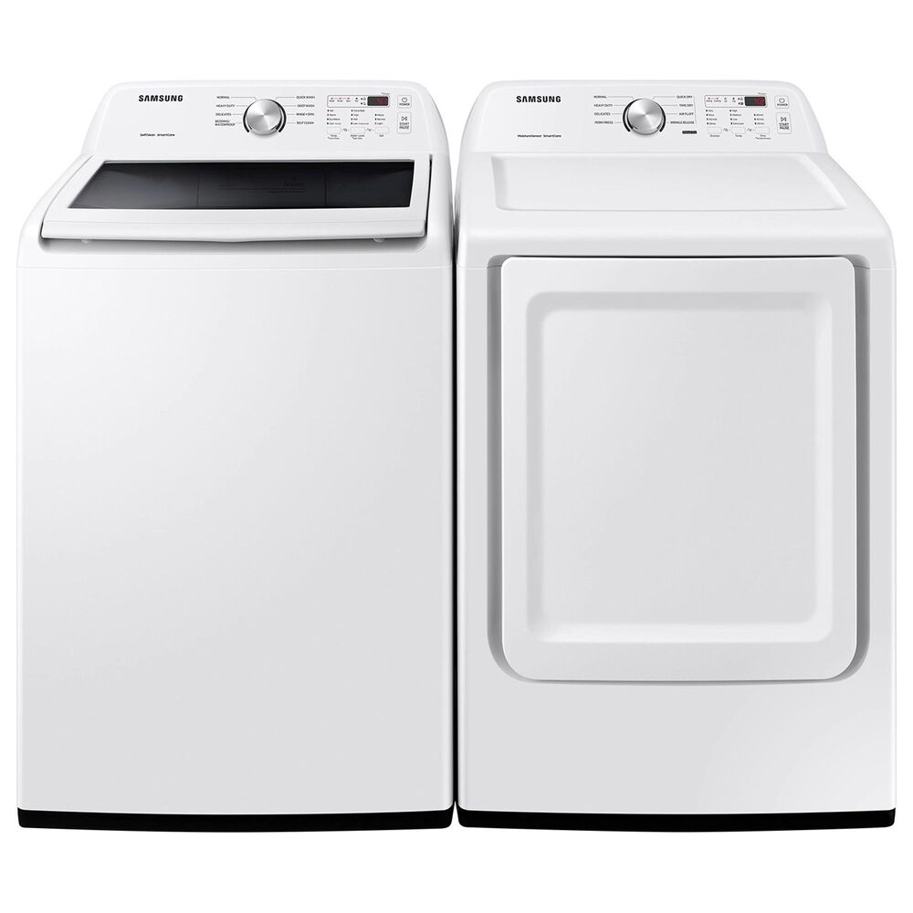 Samsung 4.4 Cu. Ft. Top Load Washer and 7.2 Cu. Ft. Gas Dryer Laundry Pair in White, , large