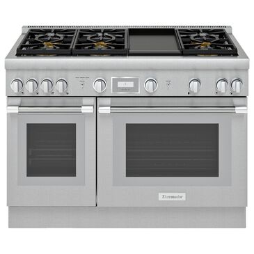 Thermador Professional Harmony 48" Double Oven Dual Fuel Range with 6 Burners and Griddle in Stainless Steel, , large