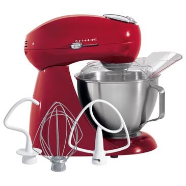 Hamilton Beach Electrics 4.5-Quart All-Metal Stand Mixer in Carmine Red, , large