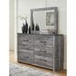 Signature Design by Ashley Bronyan 6-Drawer Dresser and Mirror in Dark Gray, , large