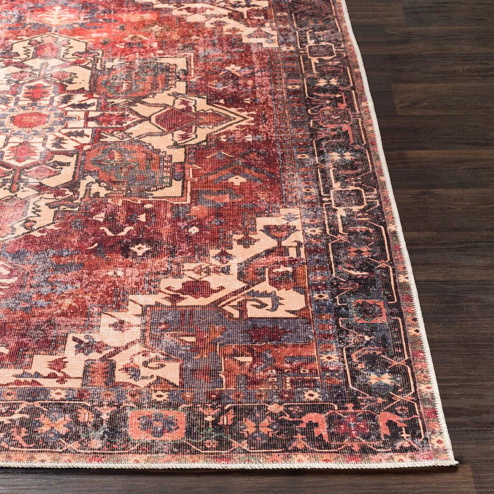 Surya Amelie AML-2308  5&#39;3&quot; x 7&#39;3&quot; Rust, Green, Butter, Denim, Purple, Rose and Clay Area Rug, , large