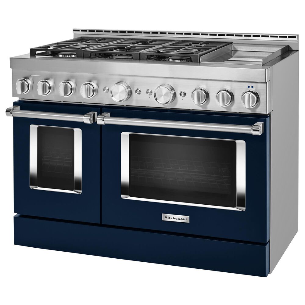 KitchenAid 6.3 Cu. Ft. Freestanding Gas Range with Griddle in Ink Blue, , large