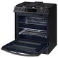 Samsung 6.3 Cu. Ft. Slide-In Dual Fuel Range with Smart Dial in Black Stainless Steel, , large