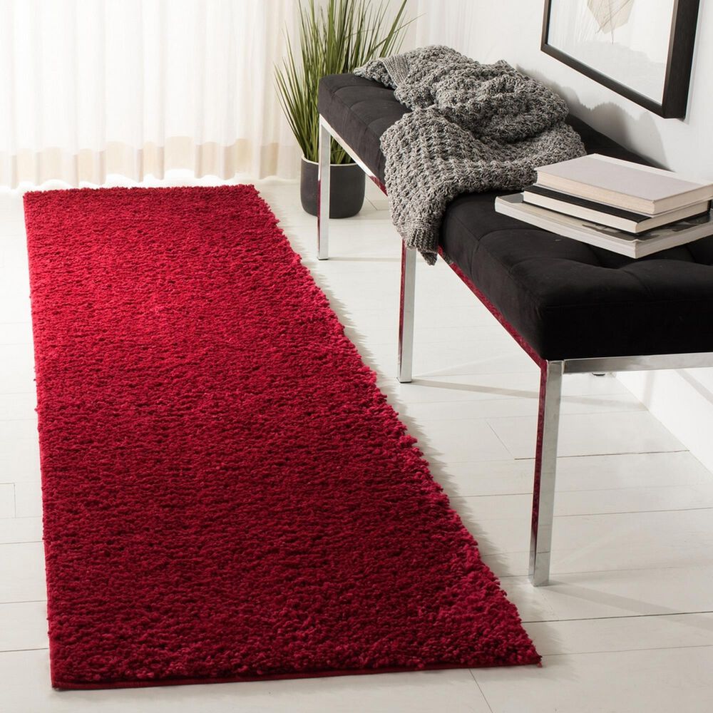 Safavieh August Shag AUG900Q 2&#39;3&quot; x 10&#39; Red Runner, , large