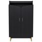 Furniture of America Leclair 7-Shelf Shoe Cabinet in Black and Gold, , large