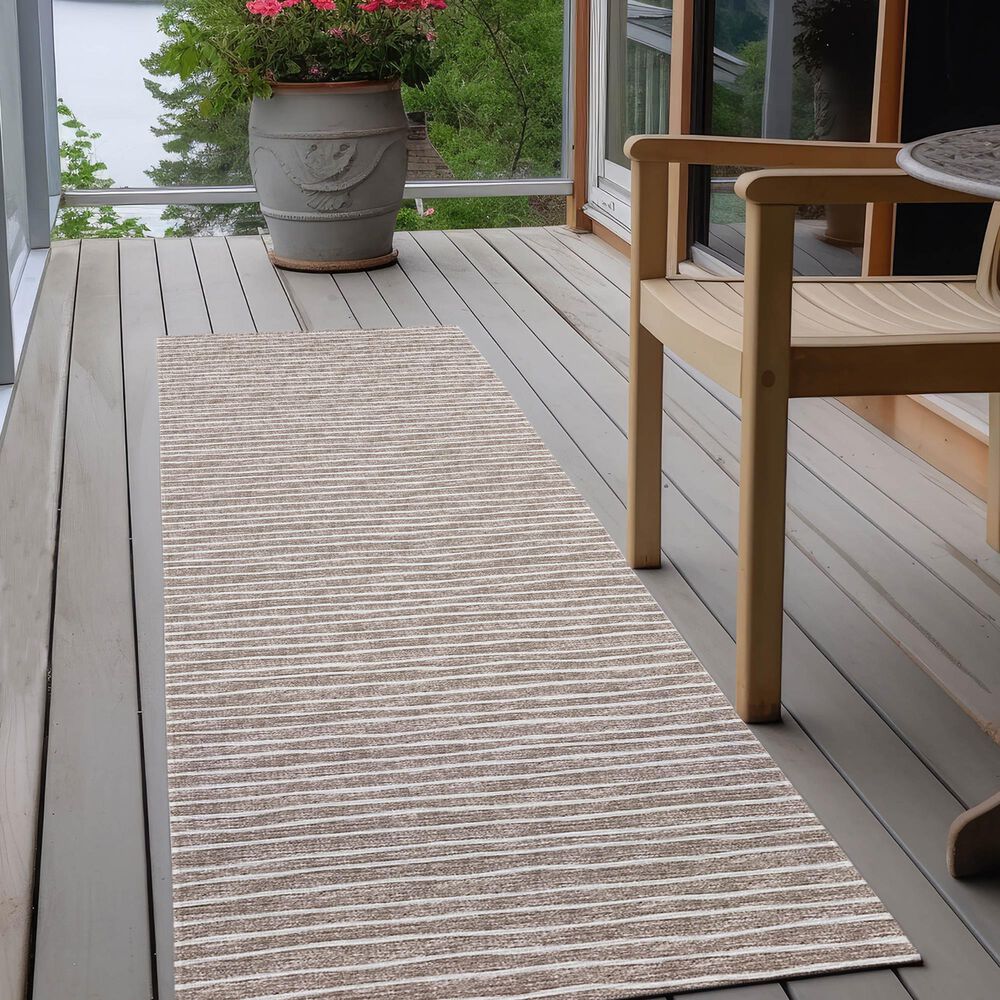 Dalyn Rug Company Laidley 2&#39;3&quot; x 7&#39;6&quot; Taupe Indoor/Outdoor Runner, , large