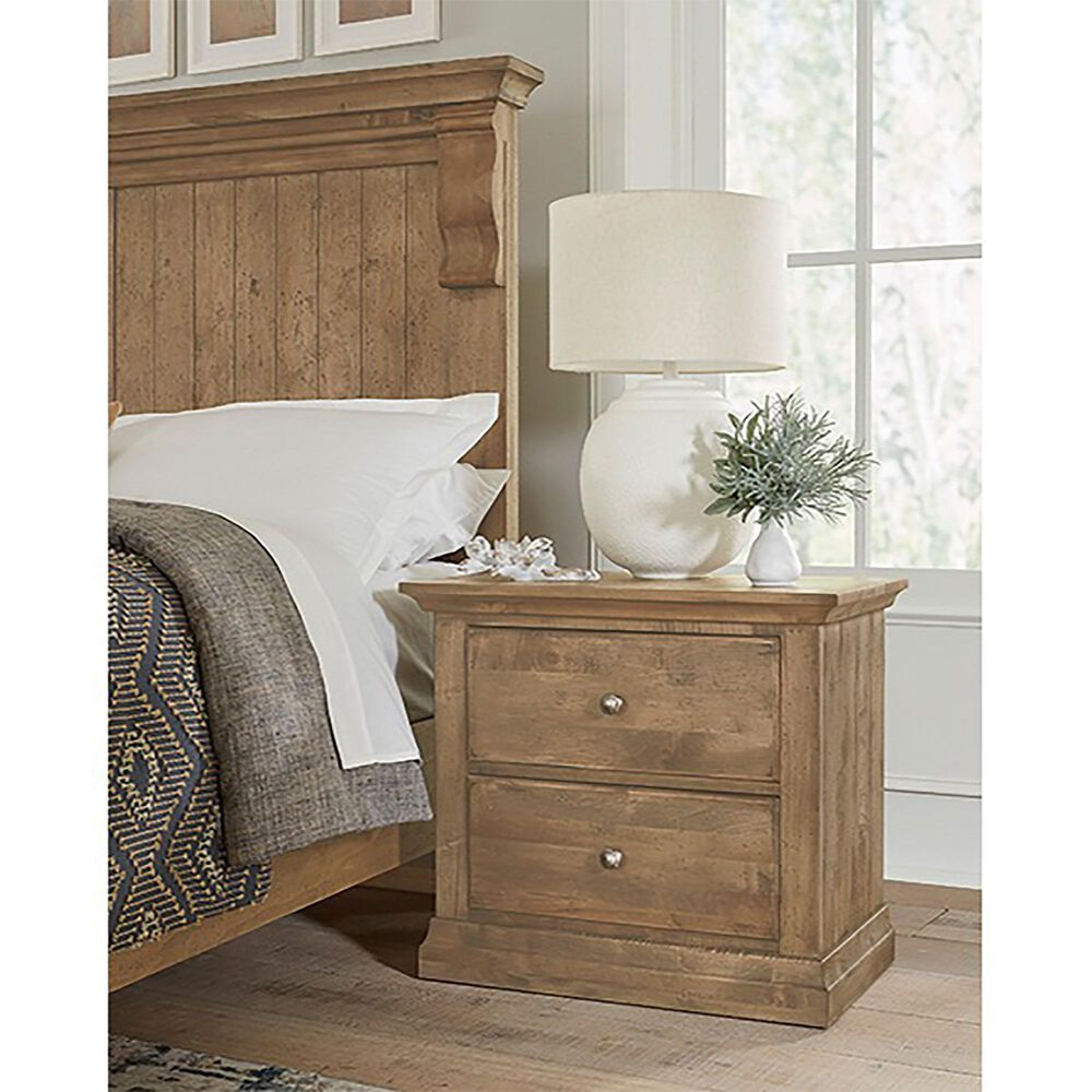 Viceray Collections Carlisle King Bed with Two Nightstands in Warm Natural, , large
