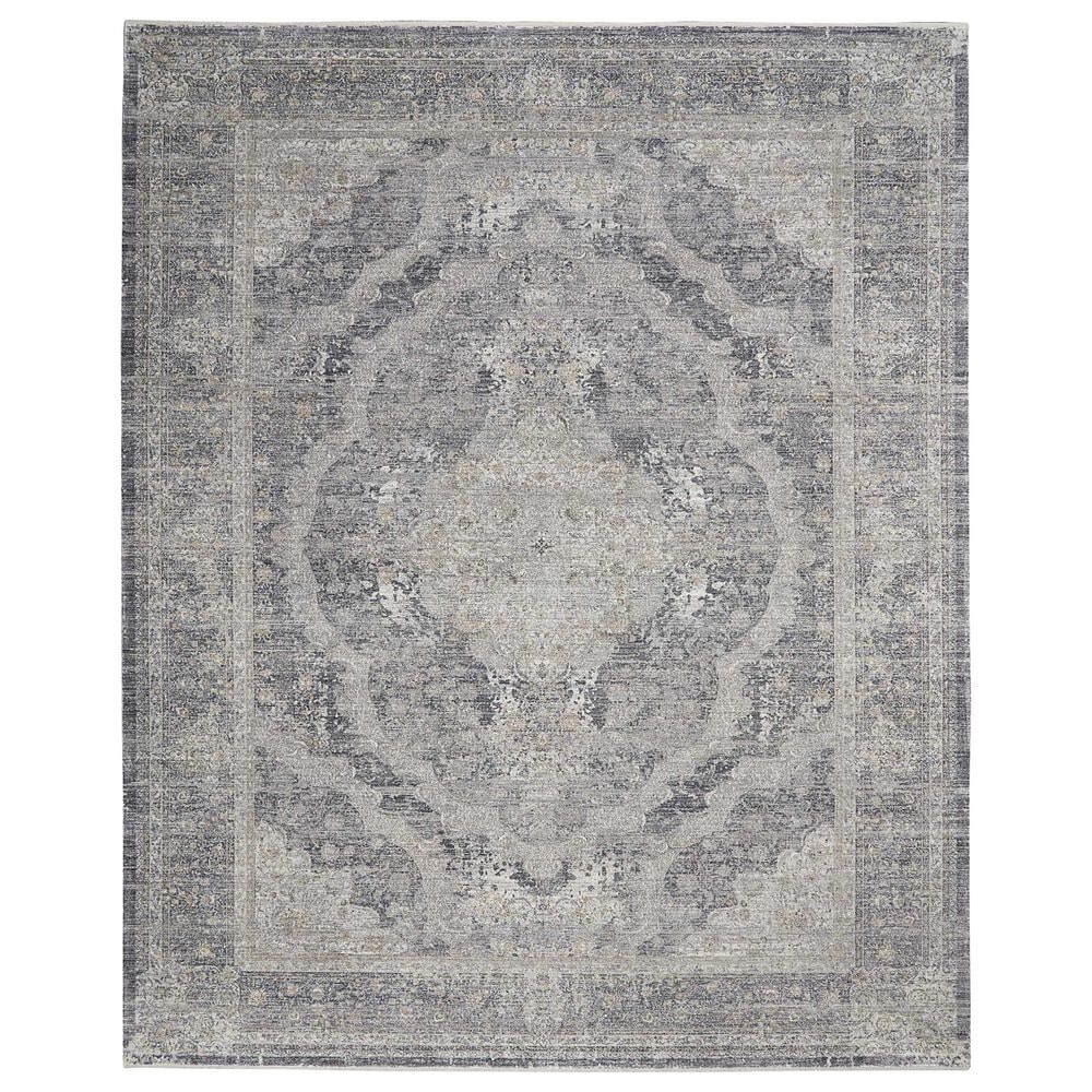 Nourison Starry Nights STN05 8" x 11" Charcoal and Cream Area Rug, , large