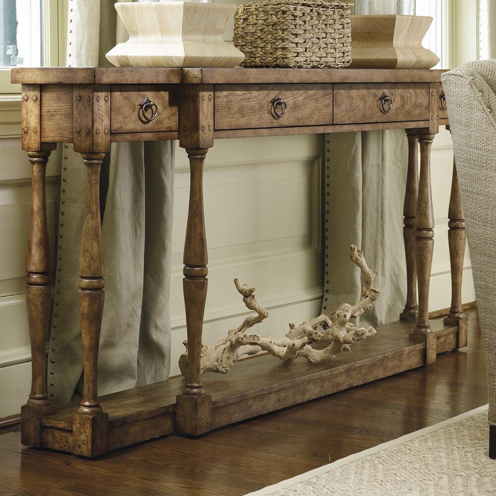 Hooker Furniture Sanctuary Four Drawer Thin Console in Drift, , large