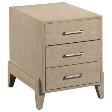 American Drew Kaplan 3-Drawer Chairside Chest in White Oak, , large