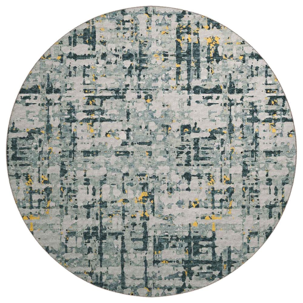 Dalyn Rug Company Brisbane BR5 8" Round Gold Area Rug, , large