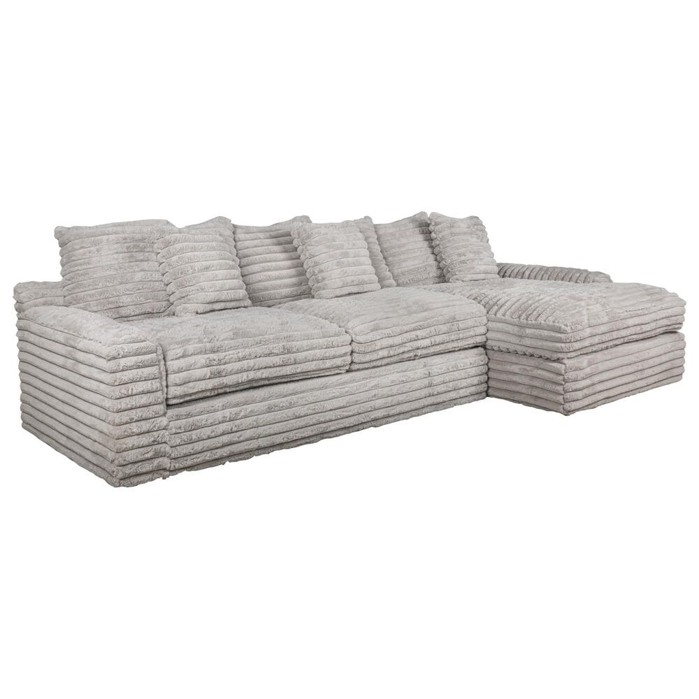 J Cooper USA 2-Piece Stationary Sectional in Julia Fog, , large