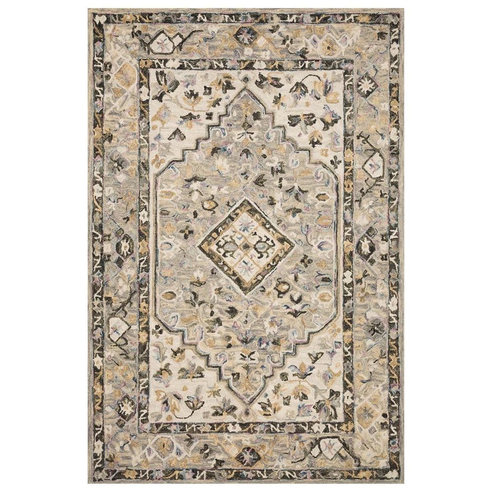 Loloi II Beatty BEA-01 3"6" x 5"6" Grey and Ivory Area Rug, , large