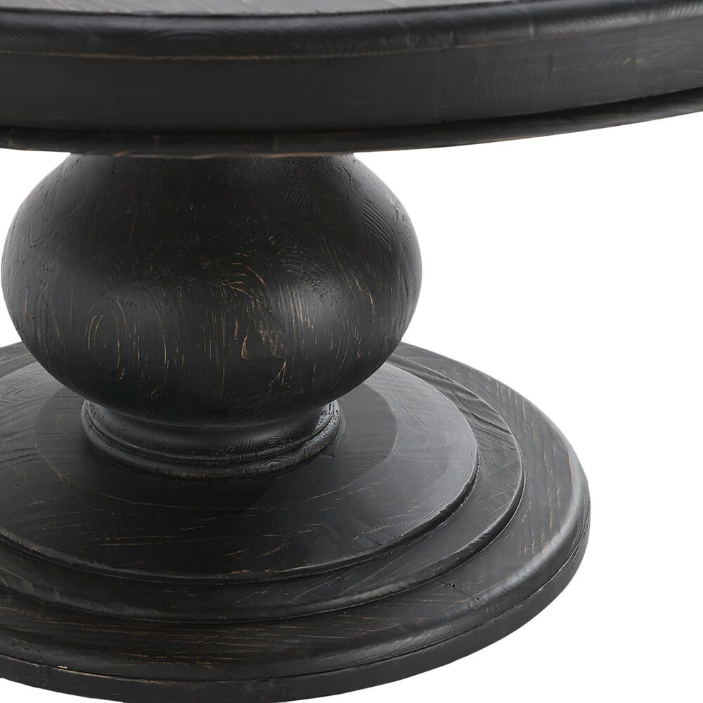 Classic Home Baldwin 60&quot; Round Dining Table in Antique Black - Table Only, , large