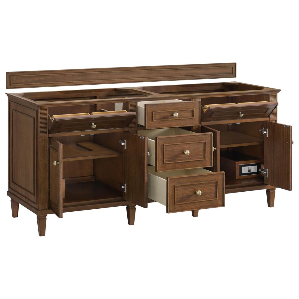 James Martin Lorelai 72&quot;Double Vanity in Mid-Century Walnut, , large