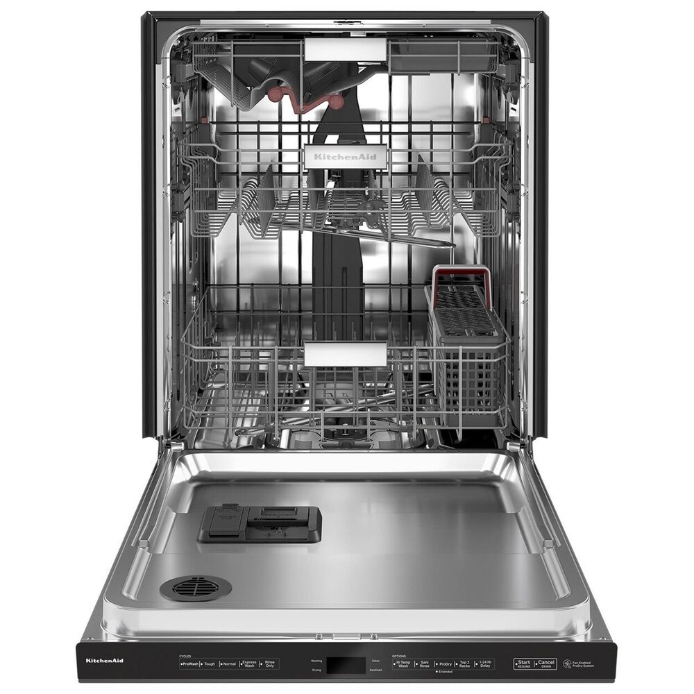 KitchenAid 24&quot; Built-In Pocket Handle Dishwasher with FreeFlex 3rd Rack and Top Control in Black Stainless Steel, , large