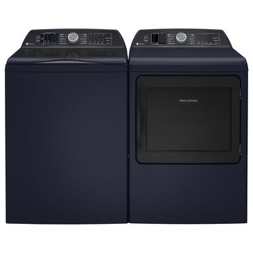 GE Profile 5.4 Cu. Ft. Top Load Impeller Washer and 7.3 Cu. Ft. Gas Dryer Laundry Pair in Sapphire Blue, , large