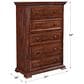 Sunset Bay Marquis 5 Drawer Chest in Distressed Brown, , large