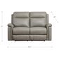 Amax Leather Cozy Power Loveseat in Concrete, , large