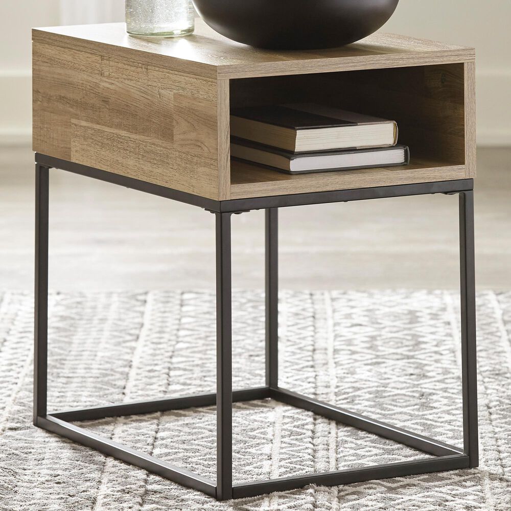 Signature Design by Ashley Gerdanet Rectangular End Table in Natural, , large