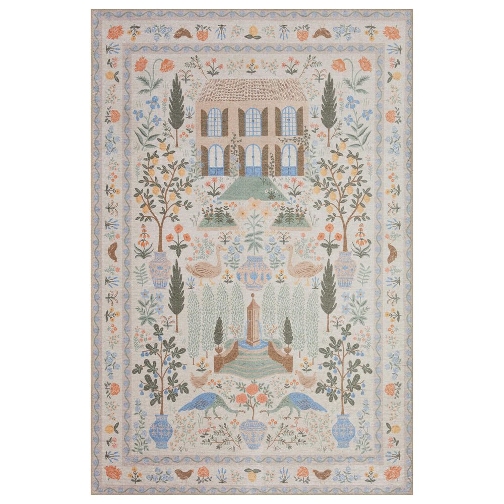 Rifle Paper Co. Menagerie Camont MEN-03 2"3" x 5" Cream Area Rug, , large