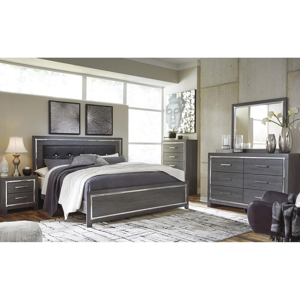 Signature Design by Ashley Lodanna King Panel Bed in Gray, , large