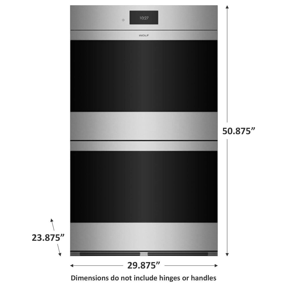 Wolf 30&quot; M Series Contemporary Built-In Double Electric Wall Oven with Convection in Stainless Steel, , large