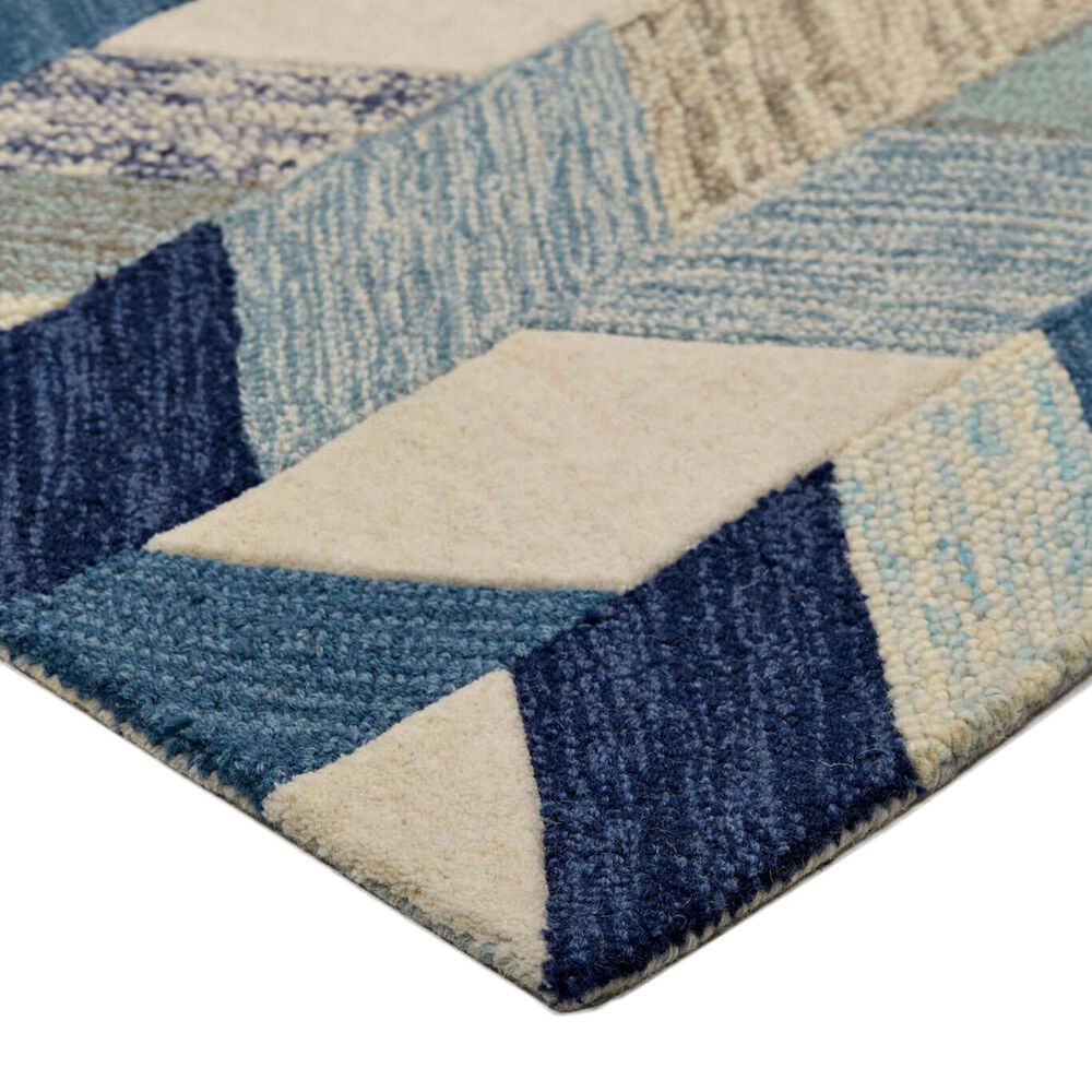 Feizy Rugs Arazad 2&#39; x 3&#39; Blue and Ivory Area Rug, , large