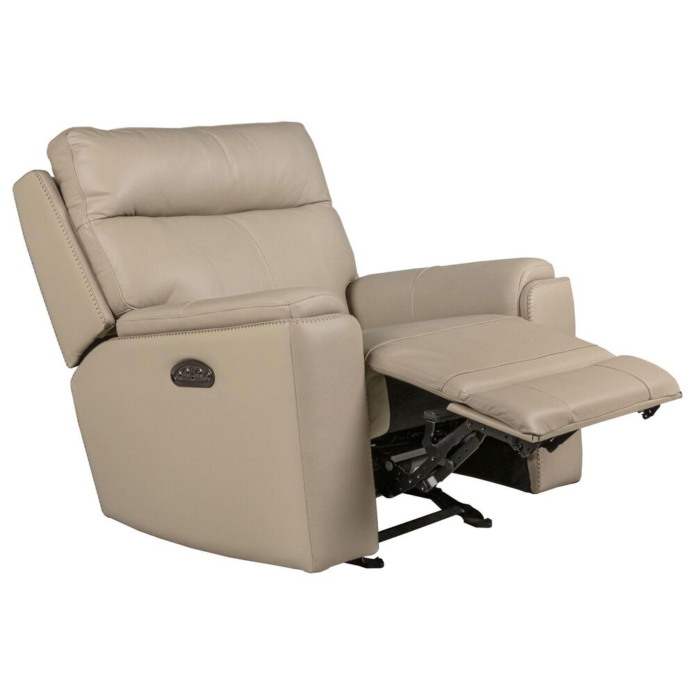 Italiano Furniture Bryant Power Leather Glider Recliner in Taupe, , large