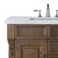 James Martin Brookfield 36" Single Bathroom Vanity in Country Oak with 3 cm Carrara White Marble Top and Rectangle Sink, , large
