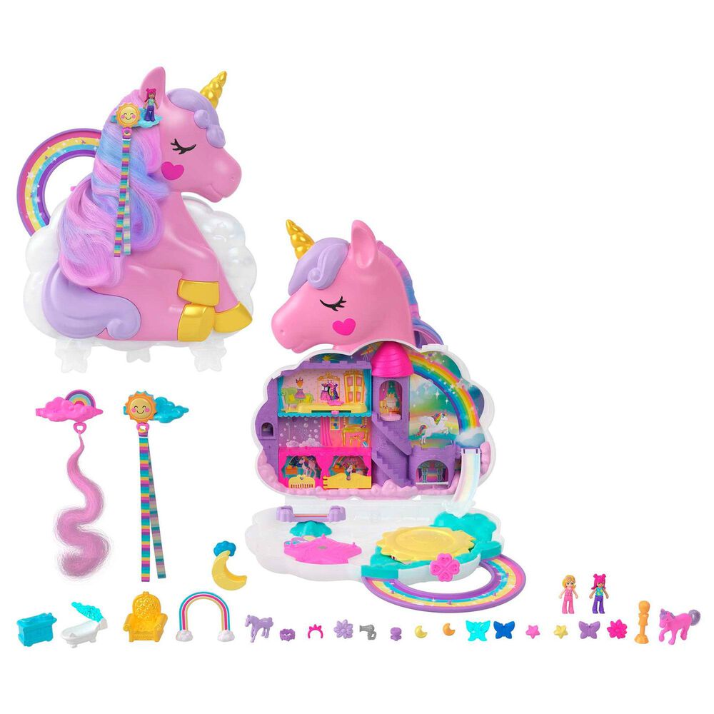 Polly Pocket Rainbow Unicorn Salon, , large