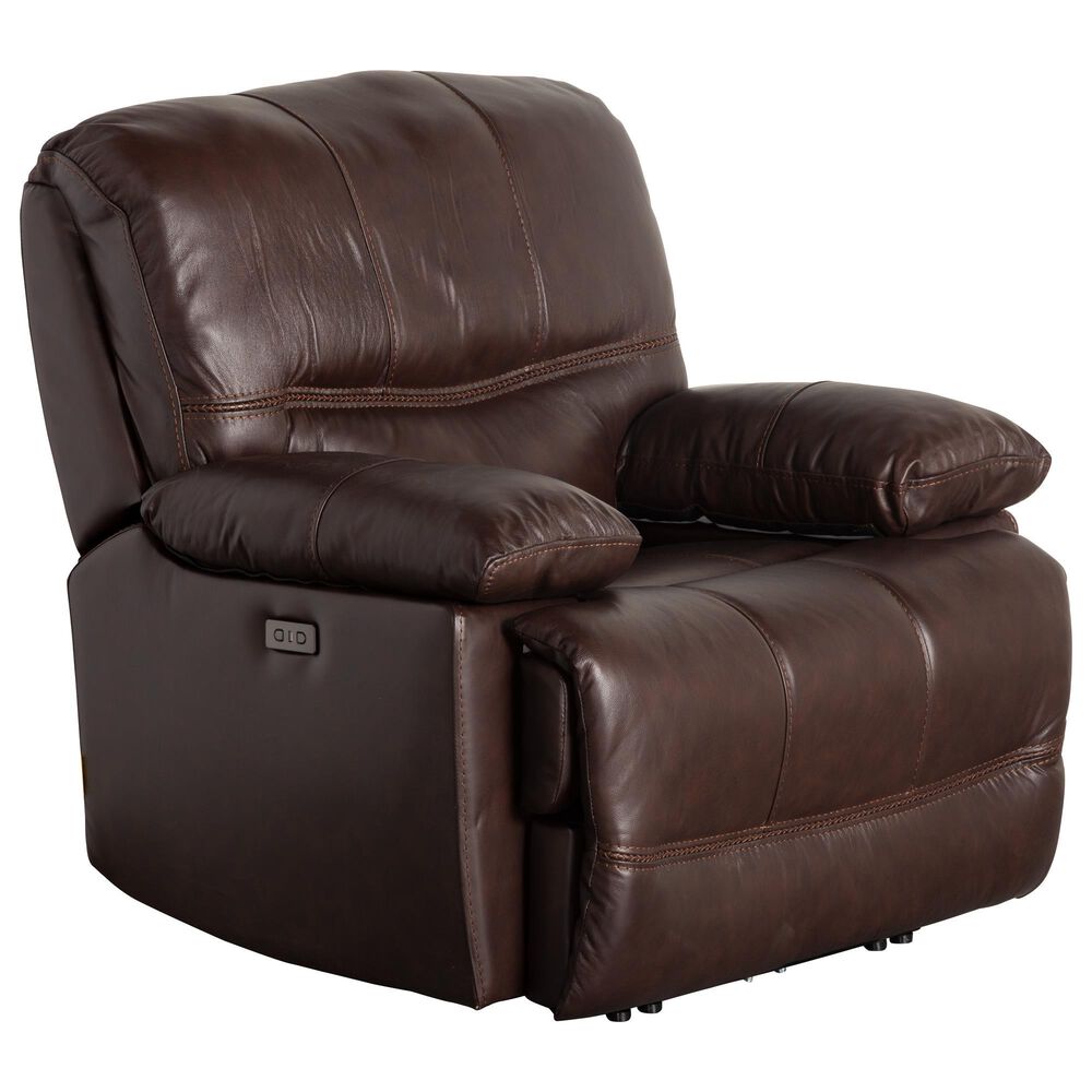 Oxford Furniture Cheers Leather Power Zero Gravity Recliner in Dark Brown, , large