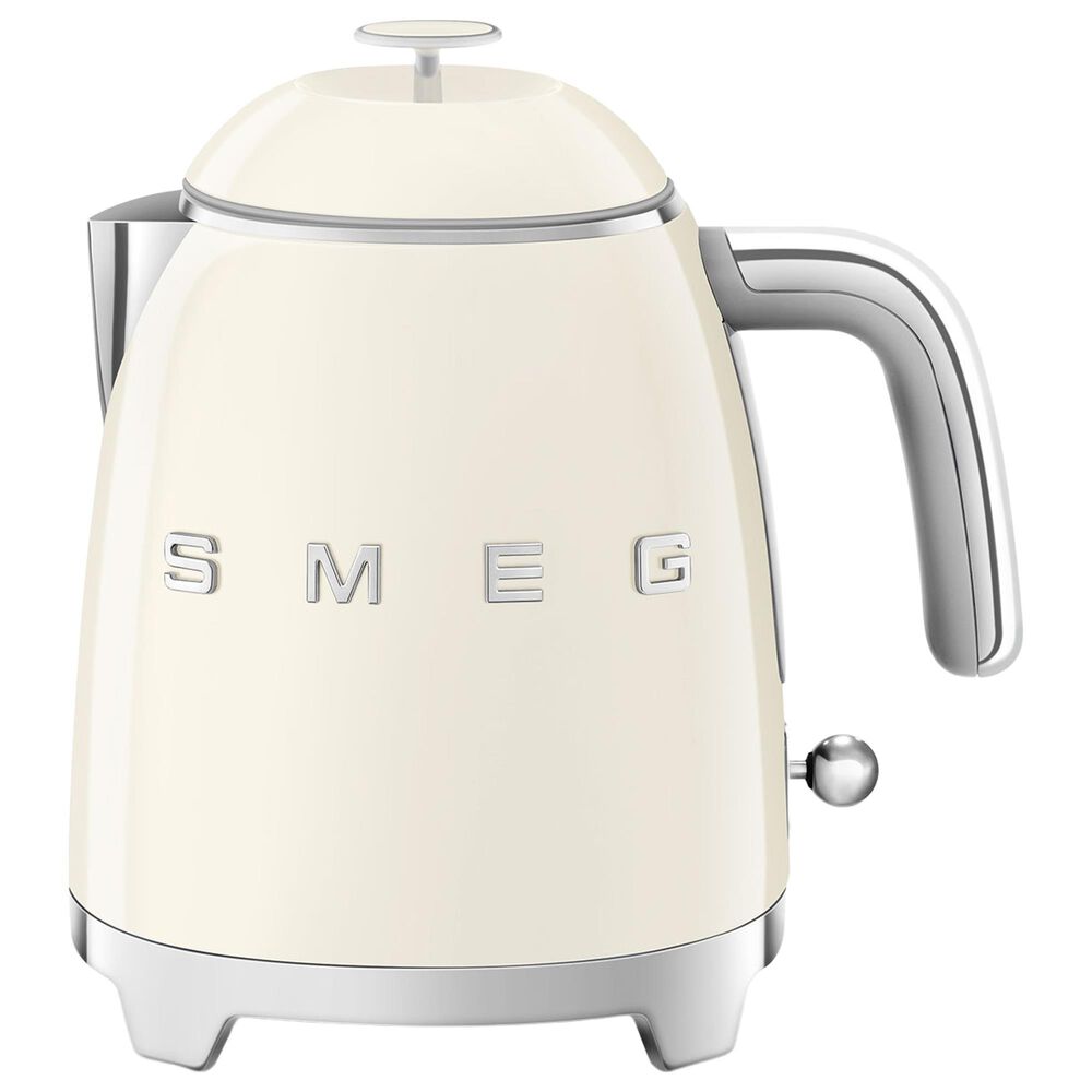 Smeg 3-Cup Stainless Steel Retro Style Mini Electric Kettle in Cream, , large