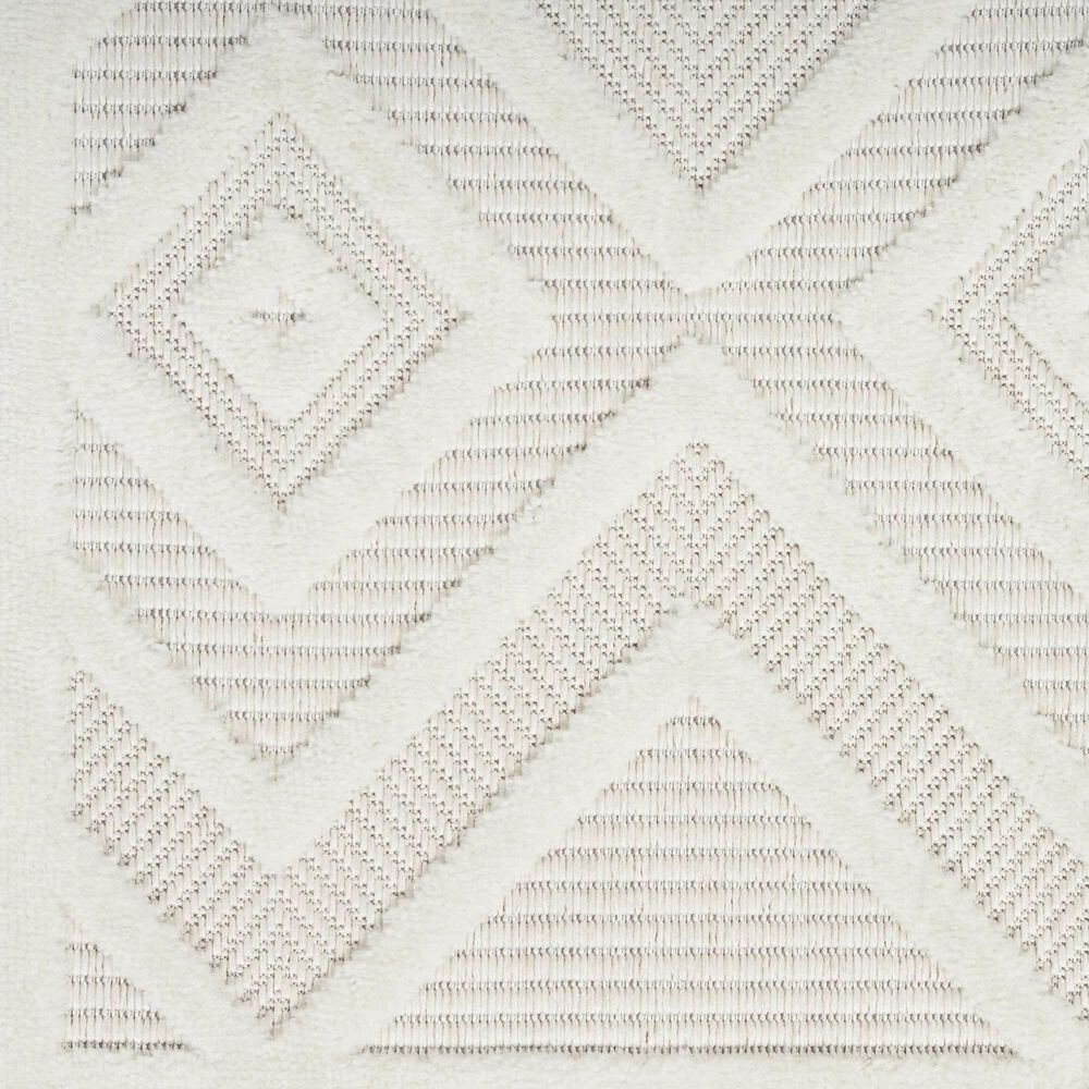 Nourison Versatile 4&#39; x 6&#39; Ivory and White Indoor/Outdoor Area Rug, , large