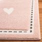 Safavieh Carousel CRK166 3" Square Pink and Ivory Kids  Area Rug, , large