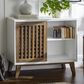 Walker Edison Bowie Accent Cabinet in White and Rustic Oak, , large