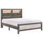 Claremont Rhett Queen Platform Bed in Gray and White, , large