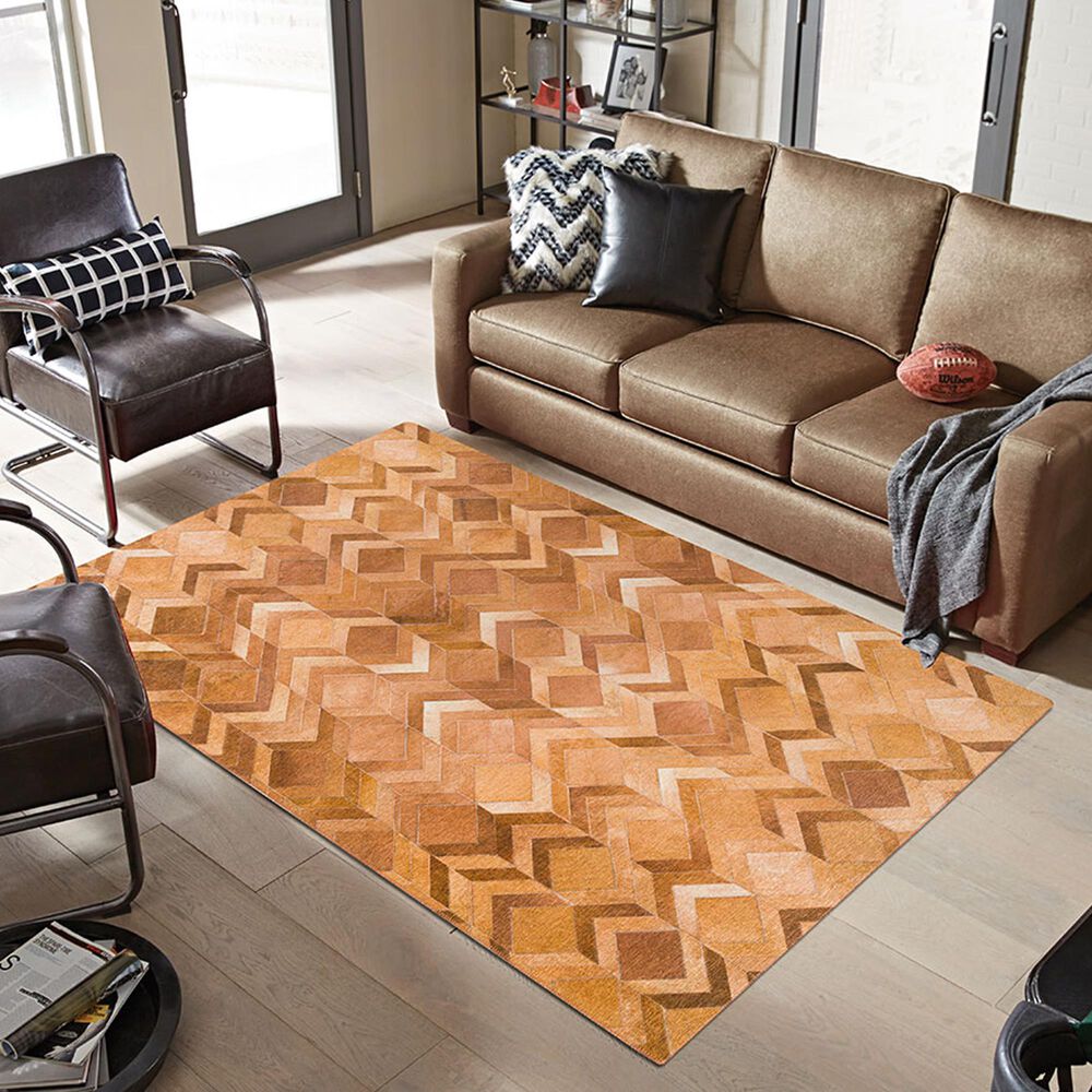 Dalyn Rug Company Stetson Chevron 10&#39; x 14&#39; Spice Indoor/Outdoor Area Rug, , large