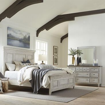 Belle Furnishings Heartland 3 Piece Queen Bedroom Set in Antique White, , large