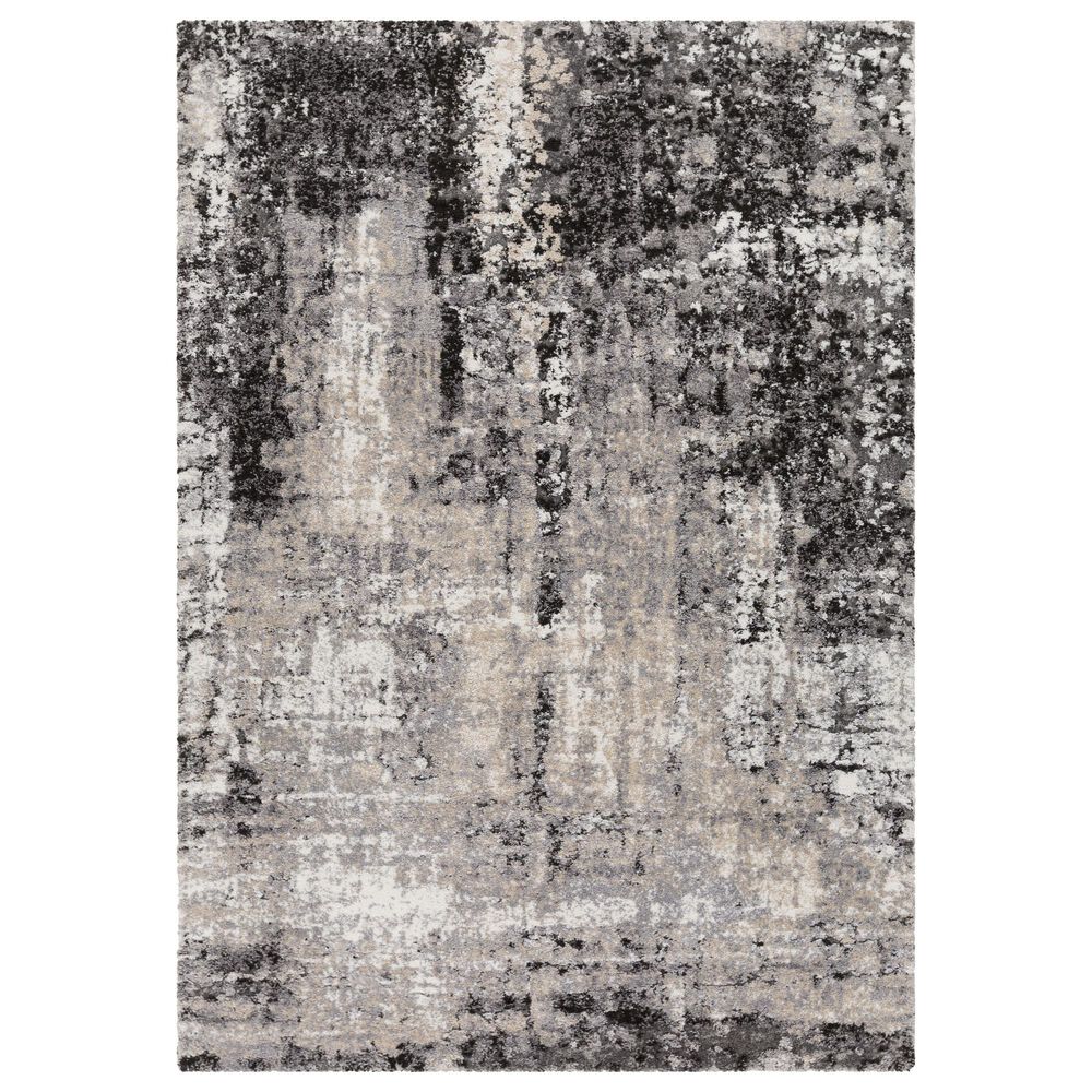 Surya Tuscany TUS-2312 12" x 15" Gray, Charcoal, Black and Ivory Area Rug, , large