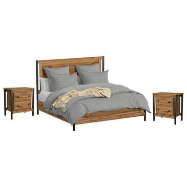 Hawthorne Furniture Norcross 3-Piece Queen Bedroom Set with 2-Nightstand in Hickory, , large