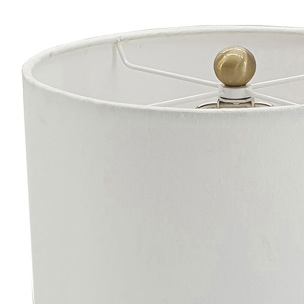 A&amp;B Home Ipori Buffet Lamp in White and Brass, , large